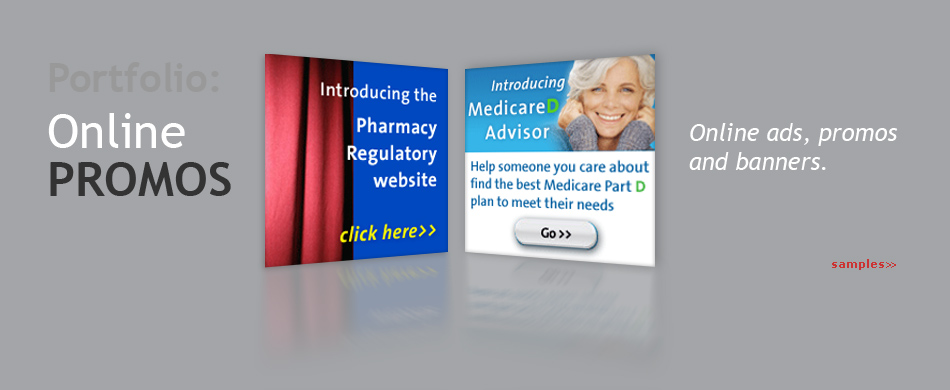 samples of online ads, promos and banners