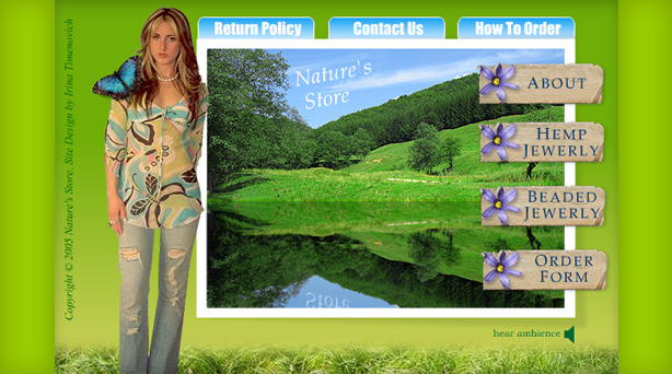thumbnail of the landing page features jewerly samples with water and sky in the background