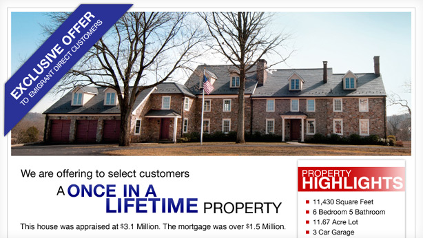 thumbnail of the landing page features a huge house
