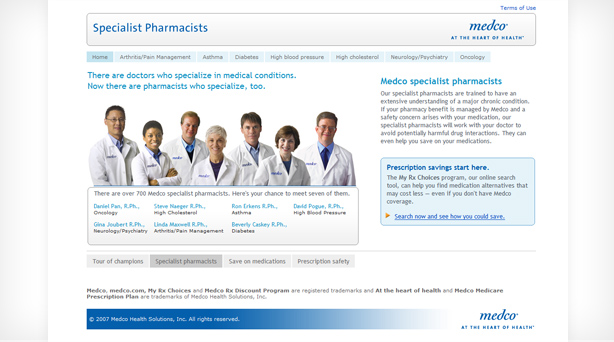 thumbnail of the landing page features group of pharmacists